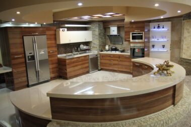 اجرای کابینت و کانتر آشپزخانه (کورین) در کاشان