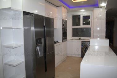 اجرای کابینت و کانتر آشپزخانه در منزل مسکونی نیاوران